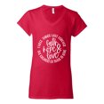 thumbnail image 2 of Wild Bobby Faith Hope & Love Three Things That Last Forever Inspirational/Christian Women Standard V-Neck Tee, Red, Large, 2 of 6