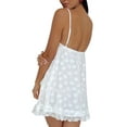 thumbnail image 4 of xiaxaixu Robe Mini à Bretelles Spaghetti pour Femmes Robe d'Été Découpée Dos Nu Ligne A pour Cocktail Plage Mode Urbaine, 4 of 7