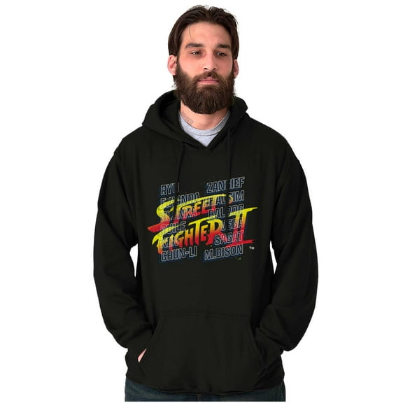 Street Fighter 2 Logo Video Gamer Hoodie Sweatshirt Women Men Brisco Brands S