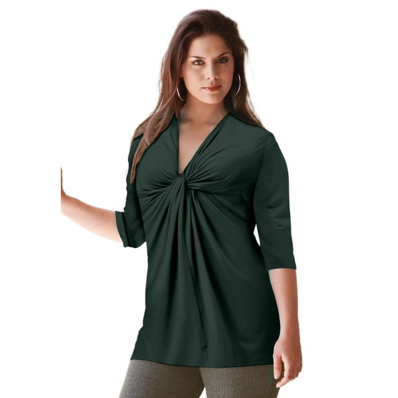 Ellos Women's Twisted Knot-Front Tunic Tunic