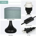thumbnail image 4 of Haitral Modern Nightstand Lamps with Metal Base, Blue Shade Set of 2, 4 of 7