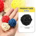 thumbnail image 2 of Uxcell 12 Pcs Wicker Rattan Balls 1.2 Inch Rattan Decorative Balls Vase Fillers for Wedding Party Centerpiece Bowls Home Decoration, Black, 2 of 5