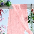 thumbnail image 4 of SLYNSHome Sheer Lace Window Scarf, Lightweight Decorative Wedding Drape,Pink Semi Transparent Voile Curtain Swag for Outdoor Arbor Gazebo Party Decor, 4 of 6