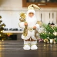 thumbnail image 4 of Darzheoy 12" Santa Claus Decorations, Standing Christmas Santa Claus Figurine Figure Decor Christmas Decoration Indoor, Birthday Gifts, 4 of 6