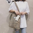 thumbnail image 4 of Leopard Print Canvas Bag Women Handbag Print Shoulder Bag Vintage Canvas Bag, 4 of 5