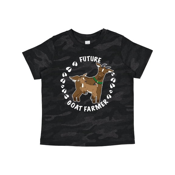 Inktastic Future Goat Farmer with Cute Goats and Hoof Prints Boys or Girls Toddler T-Shirt