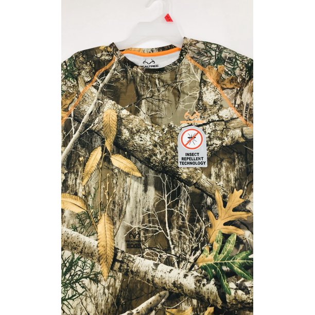 Realtree Men's Camo Insect Repellent Flex Performance Short Sleeve Tee Shirt