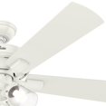 thumbnail image 5 of Hunter 52 inch Indoor Ceiling Fan with LED Lights and Pull Chain - White Ceiling Fan, 5 Blades, Standard Mount, For Bedroom, Living Room, or Kitchen, 3 inch Downrod - Crestfield 54204, Fresh White, 5 of 16