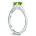 thumbnail image 2 of SZUL Women's Oval Solitaire 7X5MM Peridot Ring in 10K White Gold, 2 of 4