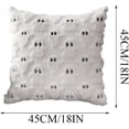 thumbnail image 2 of Halloween Pillow Covers 18x18 inch White Ghost Throw Pillow Cases Soft Plush Faux Fur Wool Couch Cushion Case, 2 of 4