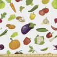 thumbnail image 1 of Fruits and Vegetables Sofa Upholstery Fabric by the Yard, Pattern of Scattered Organic Food Products on a Plain Background, Decorative Fabric for DIY Home Accents, 10 Yards, Multicolor by Ambesonne, 1 of 4