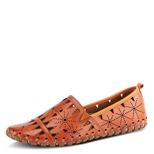 Spring Step Women's Leather Fusaro Loafer Shoe | Comfortable Slip-On Shoes with Rubber Outsole | Ladies Casual Walking Driving Loafers for Work