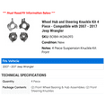 thumbnail image 2 of Wheel Hub and Steering Knuckle Kit 4 Piece - Compatible with 2007 - 2017 Jeep Wrangler 2008 2009 2010 2011 2012 2013 2014 2015 2016, 2 of 2