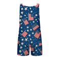 thumbnail image 5 of Girls' Casual Comfortable And Breathable Independence Day Print Jumpsuit, 5 of 5