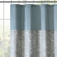 thumbnail image 3 of Madison Park Shower Curtain, Jacquard Bathroom Curtain with/ 12 Button Holes, Teal, 72” x 72", 3 of 6