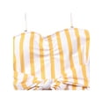 thumbnail image 4 of Franhais Summer Ladies One-piece Swimsuit, Adults Women Vertical Stripe Strapless Tie Up Sleeveless Backless Ruched Swimwear, 4 of 7