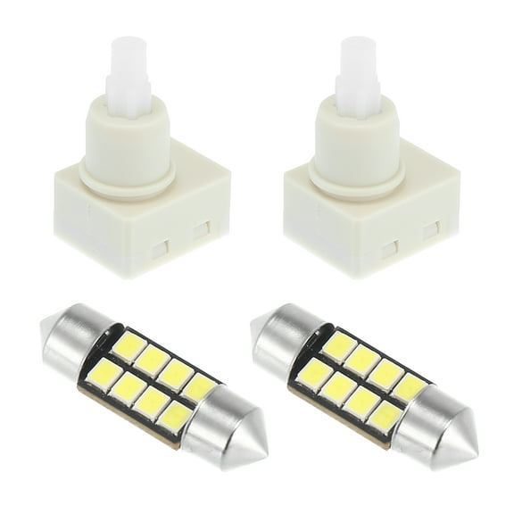 Unique Bargains 2pcs Dome Lamp Switch with 2Pcs White LED Bulbs 34404-SDA-A21 for Honda CR-V Odyssey Accord