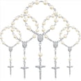thumbnail image 3 of 240 Piezas Cuentas de Rosario de Bautismo, Rosarios de Bautismo de Dedo, Perlas de ImitacióN para Favores de Bautismo, Favores de Bautizo, Favores de ComunióN, 3 of 5