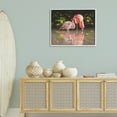 thumbnail image 3 of Stupell Industries Flamingos with Pond Reflection Animals & Insects Painting White Framed Art Print Wall Art, 30 x 24, 3 of 10