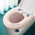 thumbnail image 4 of Costeam Thickened Waterproof Winter Toilet Seat Cover Soft Fluffy Puppy Pattern Design Non Slip Bathroom Seat Cushion for Home Use, 4 of 5