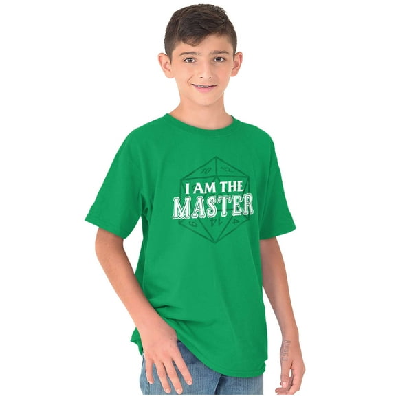 I Am The Master Dungeons Funny Gaming Crewneck T Shirts Boy Girl Teen Brisco Brands L