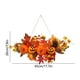 thumbnail image 3 of Uuiauoio Harvest Halloween Wreath with Pumpkin and Maple Leaf, Autumn Festival Door Hanging for Indoor Outdoor Decor, Thanksgiving and Halloween Party Decoration, 3 of 6