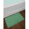 thumbnail image 2 of Botany Bath Mat, Tropical Palm Leaves Gradient Green Tones Rhythmic Botanical Pattern, Plush Bathroom Decor Mat with Non Slip Backing, 29.5" X 17.5", Fern Green Multicolor, by Ambesonne, 2 of 2
