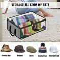thumbnail image 6 of Deago 2 Pack Hat Storage Dust Bag for Baseball Caps Organizer Clear Closet Cap Holder, Black & Gray, 6 of 9