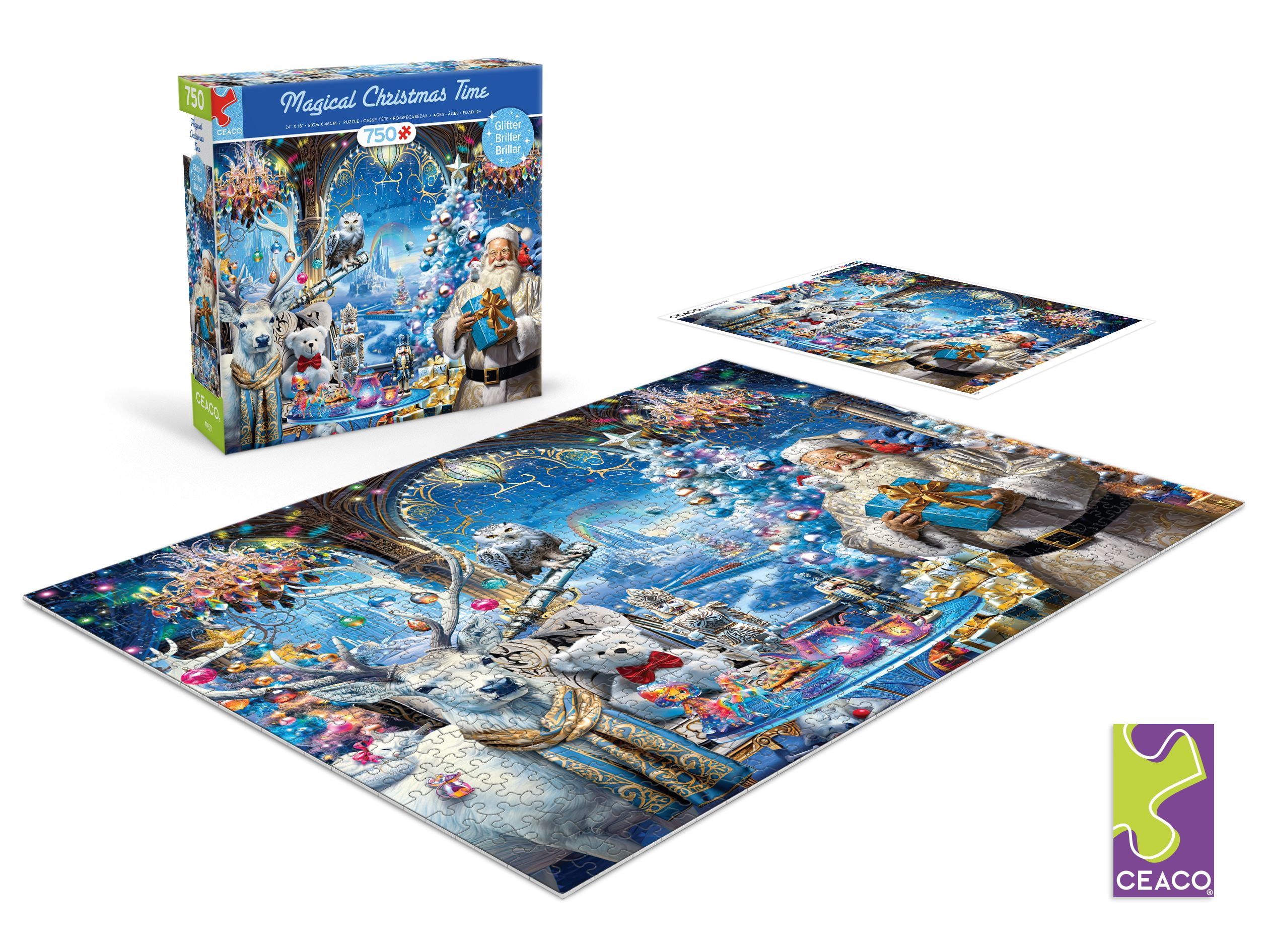Ceaco Magical Christmas Time Glitter (Michael David Ward) 750 Piece Interlocking Jigsaw Puzzle