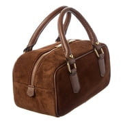 Italian Leather Top Handle Bag, Brown