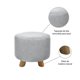 thumbnail image 2 of Banco Puff Banquito De Madera 4 Patas Tela Lisa gris Chico, 2 of 3