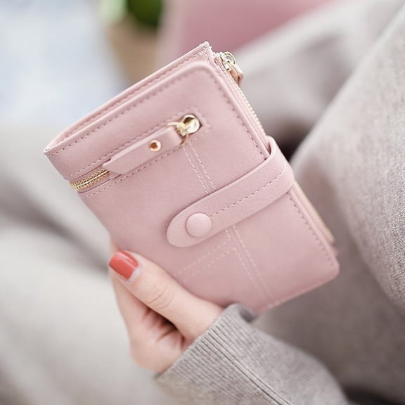 ifundom 1Pc Storage for Small Items Small Change Purse Wallet Female PU Pink