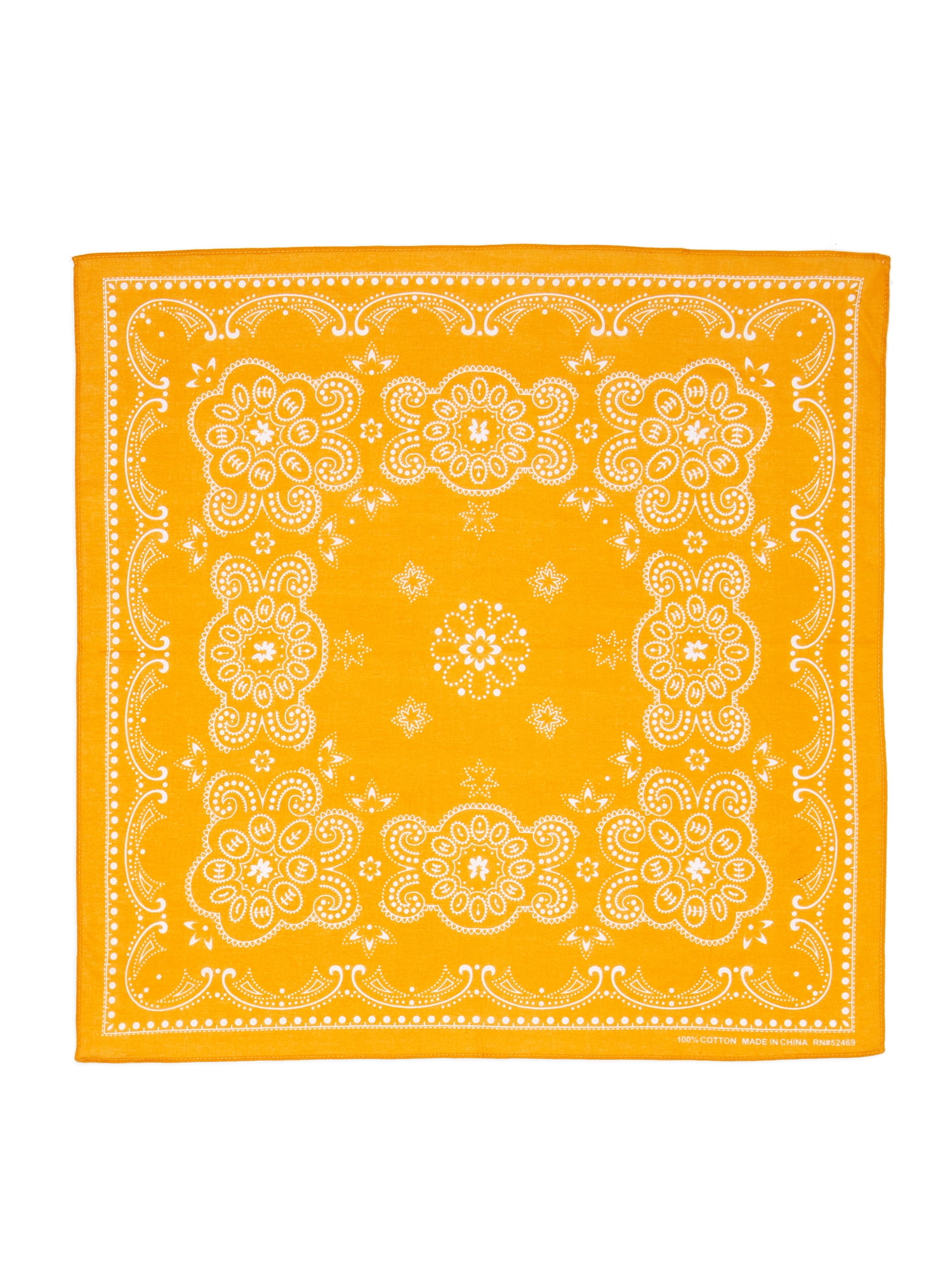 Time and Tru Women's Western Star Bandana, Yellow Dust, One Size Fits Most