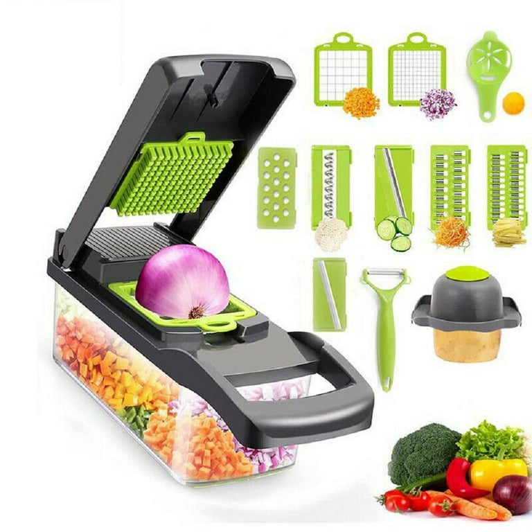 New Vegetable Fruit Chopper Cutter Food Onion Veggie Dicer Slicer Kitchen  14-In-1