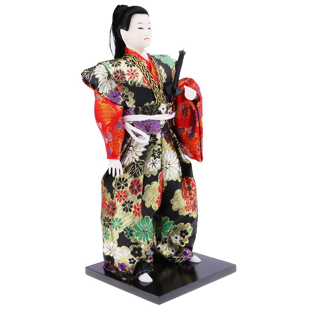 Exquisite Japanese Craft Warrior Doll   Statue Home Office Ornamnet w90 