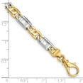 thumbnail image 3 of Primal Gold 14 Karat Yellow and White Gold 5.5mm Hand Fancy Link Bracelet, 3 of 3