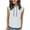 White, variant on Chbgutlmr Going Out Tops for Women Sleeveless Drawstring Hooded Style Pullover Loose Solid Color Casual Fashion Top