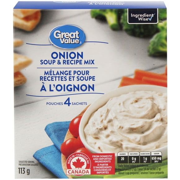 Great Value Onion Soup & Recipe Mix, 113 g