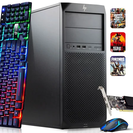 Restored HP Z2 G4 Worsktation Tower Gaming Desktop PC Intel i5-8th 64GB Ram, 1TB SSD 2TB HDD, NVIDIA GTX 1660s DDR6 6GB, Gaming KB & Mouse, Wi-Fi Adapter, Windows 11 Professional (Refurbished)