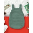 thumbnail image 3 of Infant Baby Boys Girls Overalls Sleeveless Embroidery Knit Rompers, 3 of 4