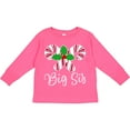 thumbnail image 3 of Inktastic Big Sis Christmas Candy Cane Sister Girls Long Sleeve Toddler T-Shirt, 3 of 5