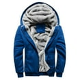 thumbnail image 2 of Chic Men Warm Solid Color Hooded Long Sleeve Pocket Zip Up Coat Outwear Jacket, 2 of 8