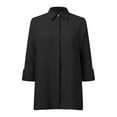 GDREDA Beach Shirts for Women's Long Sleeve Button Down Abaya Casual
