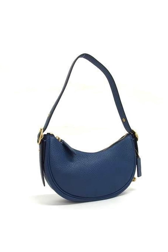 Pre-Owned COACH Luna Shoulder Bag CC439 Blue Leather Women's