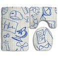 thumbnail image 1 of ABPHQTO Ciencia interesante Juego de alfombras de baño de 3 piezas Alfombra de baño Alfombra de contorno y tapa de inodoro ABPHQTO Cont-CHAPPLE-32822, 1 of 2