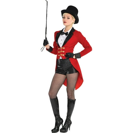 Suit Yourself Circus Ringmaster Costume for Adults, Includes a Bodysuit, a Red Jacket, and a Black Top