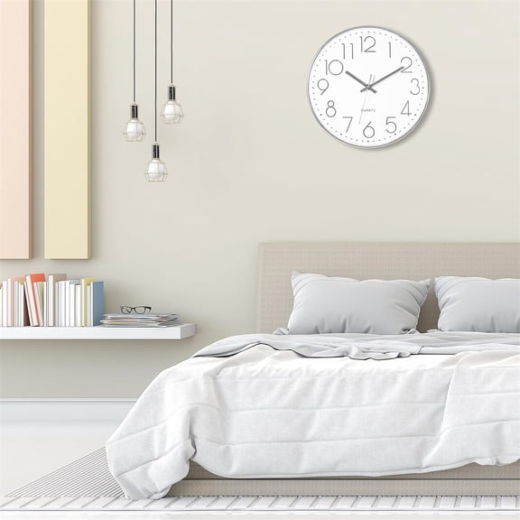 Goowood 12 Inch Wall Clock Silent Non Ticking Quartz Battery Operated Analog Clock Large Wall Clocks for Living Room Kitchen Home Decor