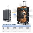 thumbnail image 4 of Kdxio Dapper Cat in Sunglasses Pattern Luggage Cover for Travel,Elastic and Durable,Fits 18-32 Inch,Anti-Scratch Suitcase Protector-No luggage included, 4 of 5
