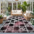 thumbnail image 2 of Area Rugs 4'x6'. Grey Pink Geometric Carpet Runner Indoor Outdoor Rugs Home Decor Aesthetic, Black White Boho Non Slip Mats Washable Accent Rug for Living Room Bedroom, 2 of 8