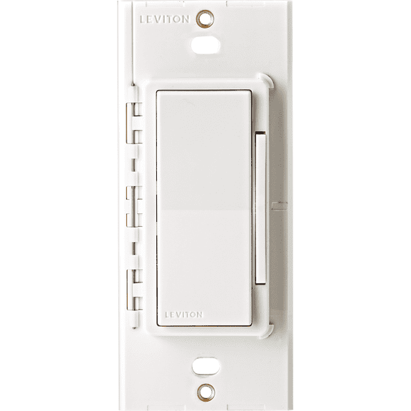 Leviton Dimmer Switch — Decora Smart™ Line in White — UL Listed for US Residential Electrical Code Compliance, Drop-in NEC-Standard Wiring